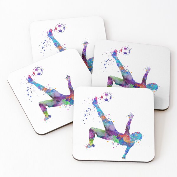Item preview, Soccer Boy Bicycle Kick Sports Watercolor Gift designed and sold by LotusGifts.