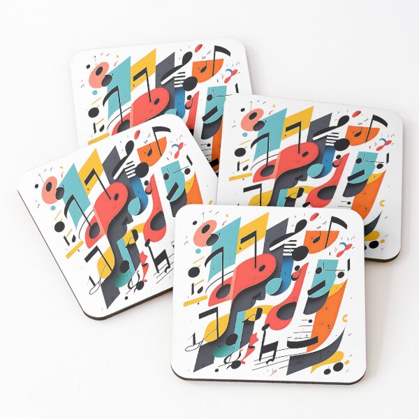 Item preview, Musical notes in motion: A modern and abstract take on music visualization designed and sold by Hausify.