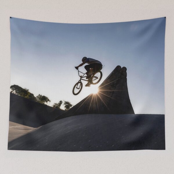 Item preview, BMX rider jumping with his bike in the city designed and sold by elcarnero.