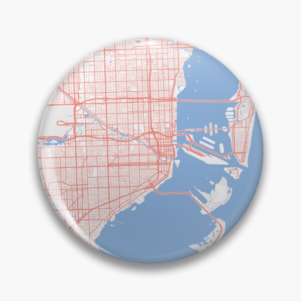 Item preview, Miami city map designed and sold by Jeanredhood.