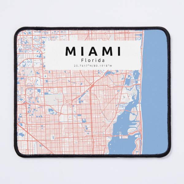 Item preview, Miami city map designed and sold by Jeanredhood.