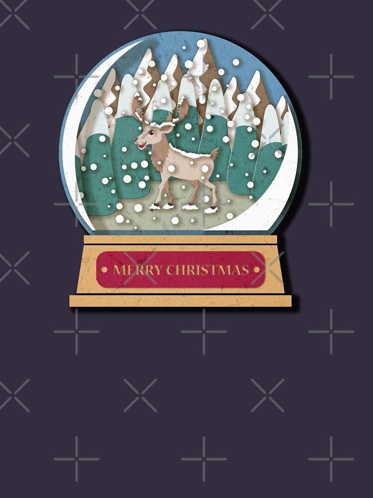 Merry Christmas Snowglobe Reindeer by PrintablesP