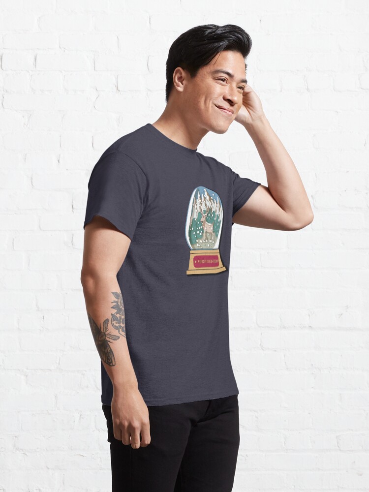 Alternate view of Merry Christmas Snowglobe Reindeer Classic T-Shirt
