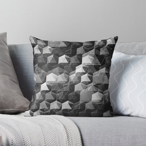 AS THE CURTAIN FALLS (MONOCHROME) Throw Pillow