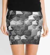 AS THE CURTAIN FALLS (MONOCHROME) Mini Skirt