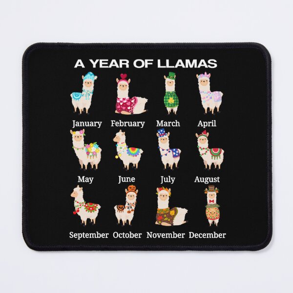 Item preview, Year Of Llamas Image, Monthly Soft Wool Llama Love Art designed and sold by josima.
