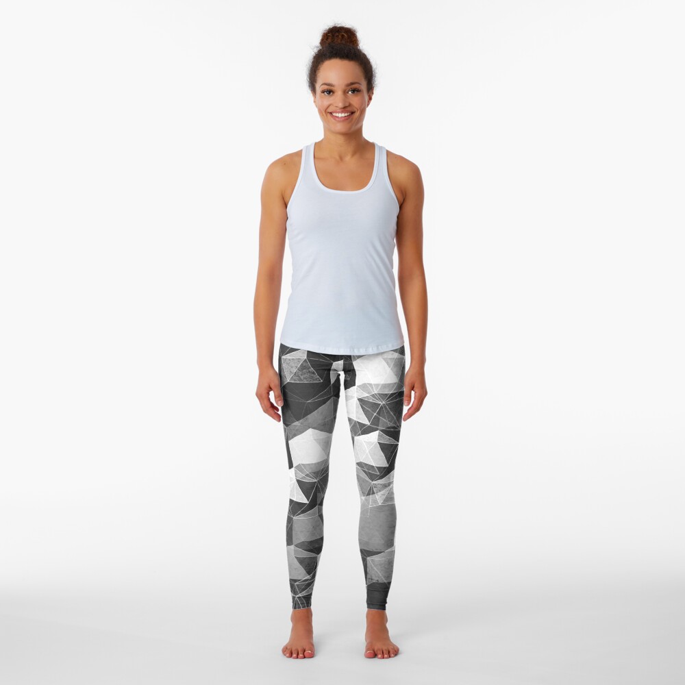 AS THE CURTAIN FALLS (MONOCHROME) Leggings