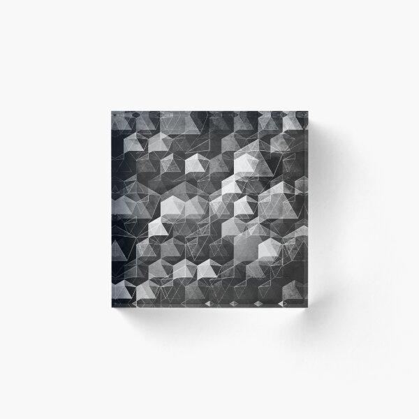 AS THE CURTAIN FALLS (MONOCHROME) Acrylic Block