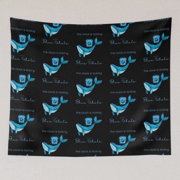 Item preview, Save The Blue Whale The Clock Is Ticking Floor Pillow designed and sold by MagicWolfStar.