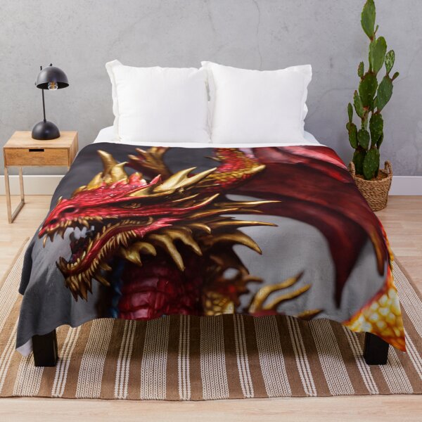 Artikelvorschau, Rot und Gold Classic Dragon Digitale Kunst entworfen und verkauft von ArtsyWishesShop.