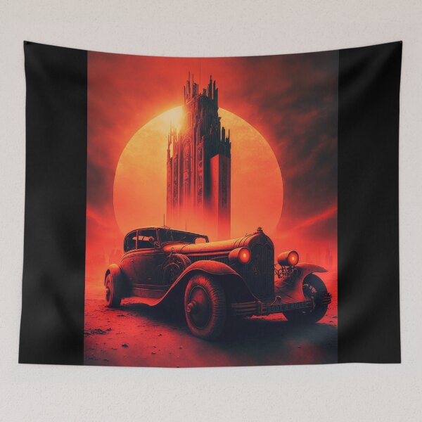 Item preview, Dystopian Sunrise: A Post-Apocalyptic Hot Rod Scene for Fans of Brutalism and American Industry #13 designed and sold by RodZnRoll.