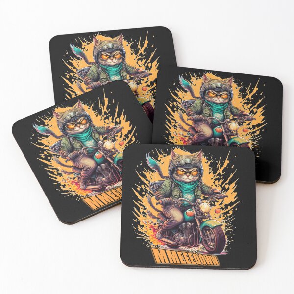 Item preview, Cat On A Motorcycle Design.. Mmeeooww.. designed and sold by LuckyThirteenUK.