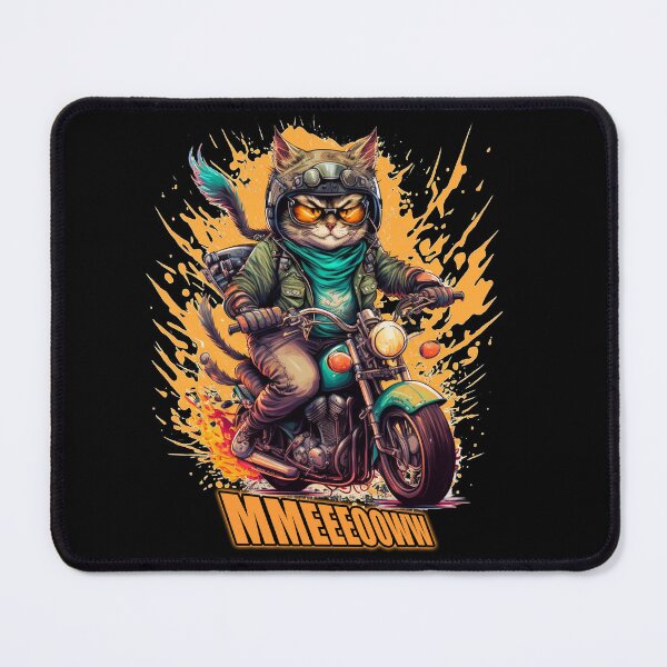 Item preview, Cat On A Motorcycle Design.. Mmeeooww.. designed and sold by LuckyThirteenUK.