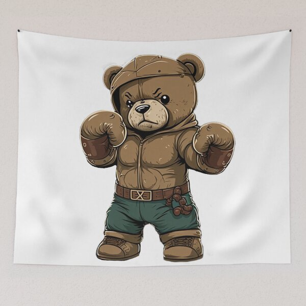Item preview, Cool bear in old scool boxing gloves designed and sold by Maryberry96.