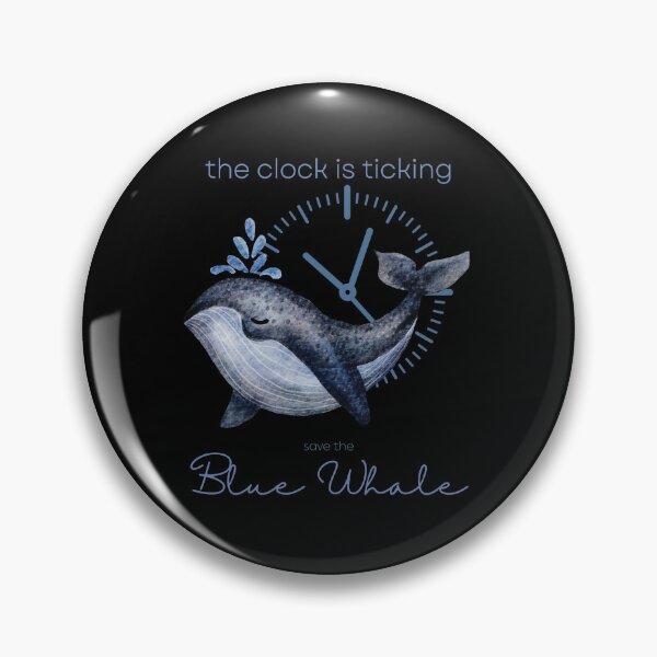Item preview, Save The Blue Whale The Clock Is Ticking Sticker designed and sold by MagicWolfStar.