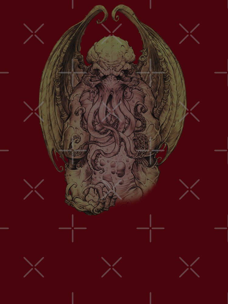 Thumbnail 7 of 7, Essential T-Shirt, Cthulhu - God Of Cosmic Horror designed and sold by creepyseb.