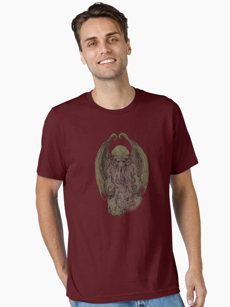 Thumbnail 1 of 7, Essential T-Shirt, Cthulhu - God Of Cosmic Horror designed and sold by creepyseb.