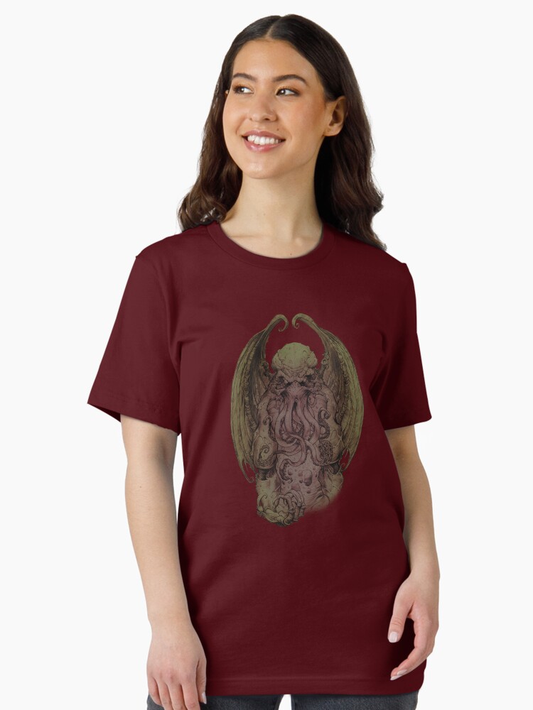 Thumbnail 2 of 7, Essential T-Shirt, Cthulhu - God Of Cosmic Horror designed and sold by creepyseb.