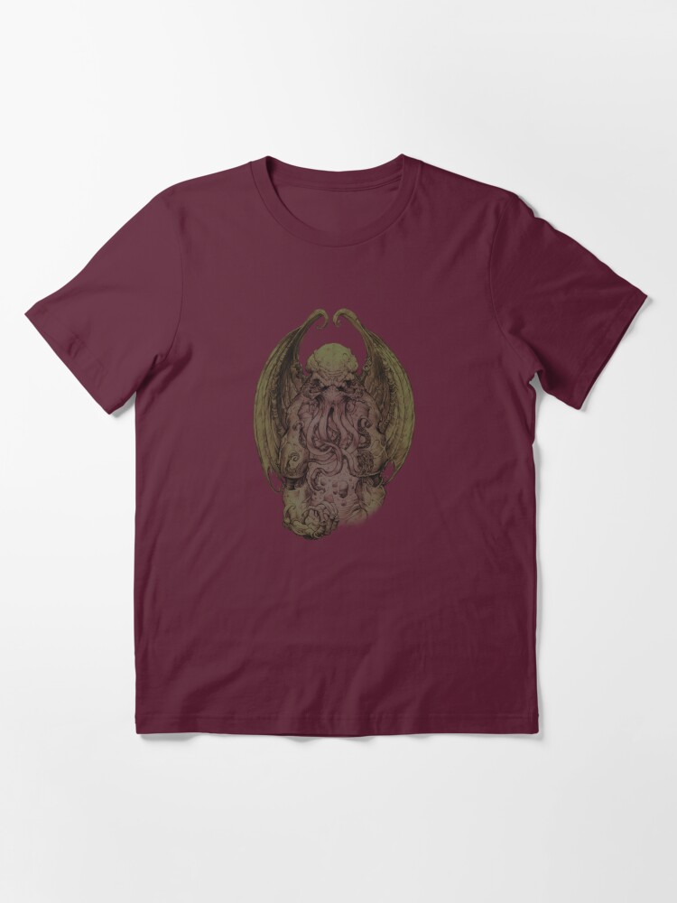Essential T-Shirt, Cthulhu - God Of Cosmic Horror designed and sold by creepyseb