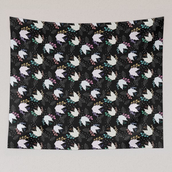 Item preview, Holly Leaves - Black designed and sold by JaselviiStudio.