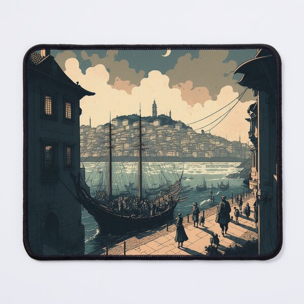 Item preview, Old Lisbon Landscape at Evening designed and sold by Myriam Iart.