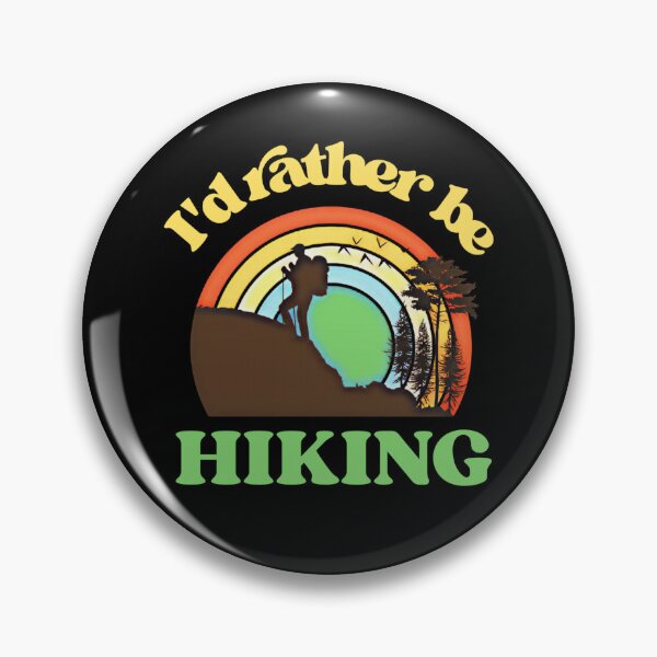 Item preview, I’d rather be hiking. the mountains are calling and i must go. mountains against a warm  sunset background designed and sold by efenem.