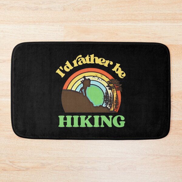Item preview, I’d rather be hiking. the mountains are calling and i must go. mountains against a warm  sunset background designed and sold by efenem.
