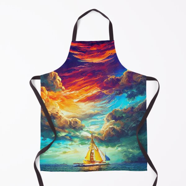Item preview, Ship Sailing in Colourful Clouds Digital Art designed and sold by ArtsyWishesShop.