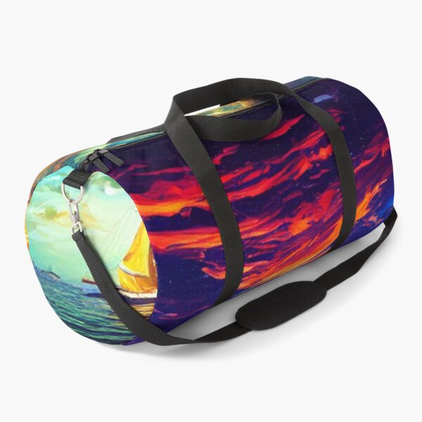Item preview, Ship Sailing in Colourful Clouds Digital Art designed and sold by ArtsyWishesShop.