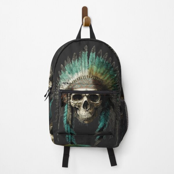 Item preview, Native American Apache Indian Skull Red Warrior Chief Apache Head designed and sold by CoyoteStudio.