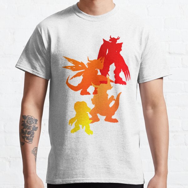 Silhouette design monsterinspired pokemon em uma camiseta estilo