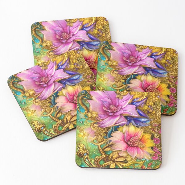 Item preview, Flowers In Gold designed and sold by ArtGraffita.