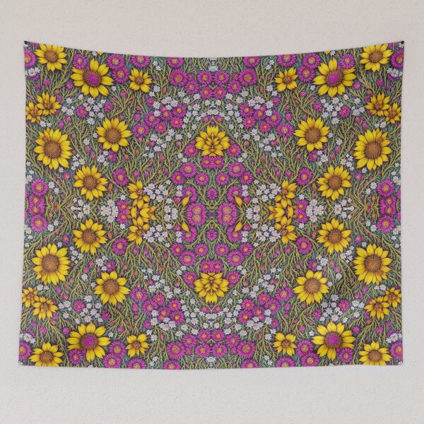 Item preview, Pattern Beautiful Wild Flowers Colorful Hand Drawn! Multicolored Field Flower Pattern! designed and sold by iziskosmos.