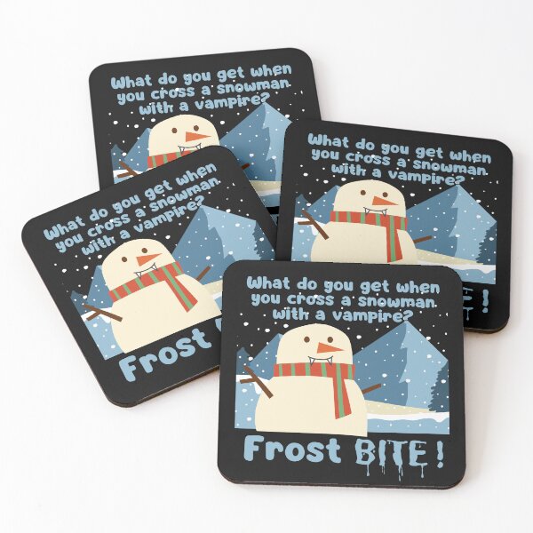 Item preview, What do you get when you cross a snowman with a vampire? Frost bite! Funny designed and sold by PellSilversmith.
