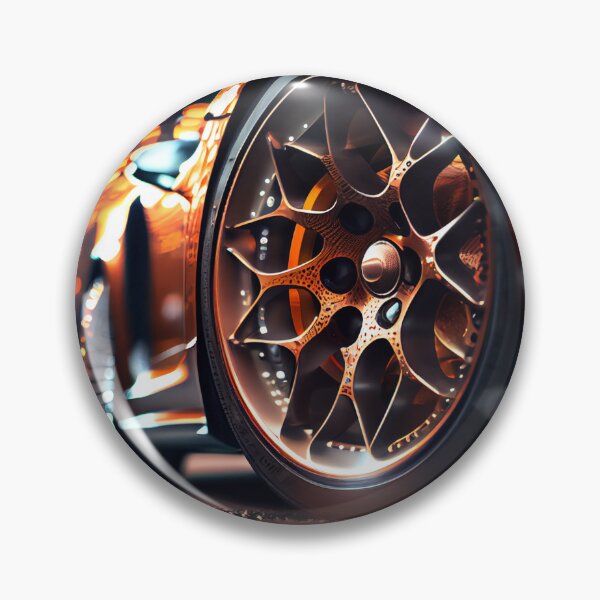 Item preview, Orange Sportscar Front Wheel in Dreamy Bokeh designed and sold by LukeAiWalker.