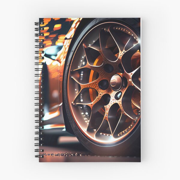 Item preview, Orange Sportscar Front Wheel in Dreamy Bokeh designed and sold by LukeAiWalker.