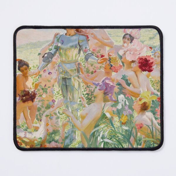 Item preview, George Antoine Rochegrosse Le Chevalier aux Fleurs ,The Flower Knight designed and sold by TeeARTHY.