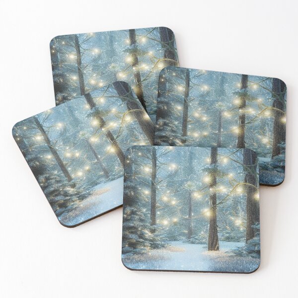 Item preview, Luminous snowy forest designed and sold by Yarora.ai.