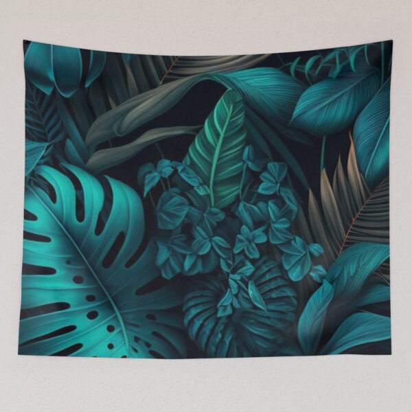Item preview, Tropical patterns, Large leaves in green and yellow designed and sold by asbno19.