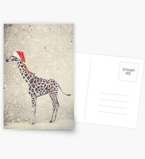 Christmas Giraffe Postcards