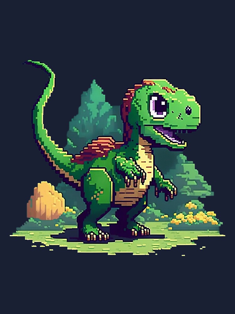 Pixilart - dinosaur jumping by jin234r