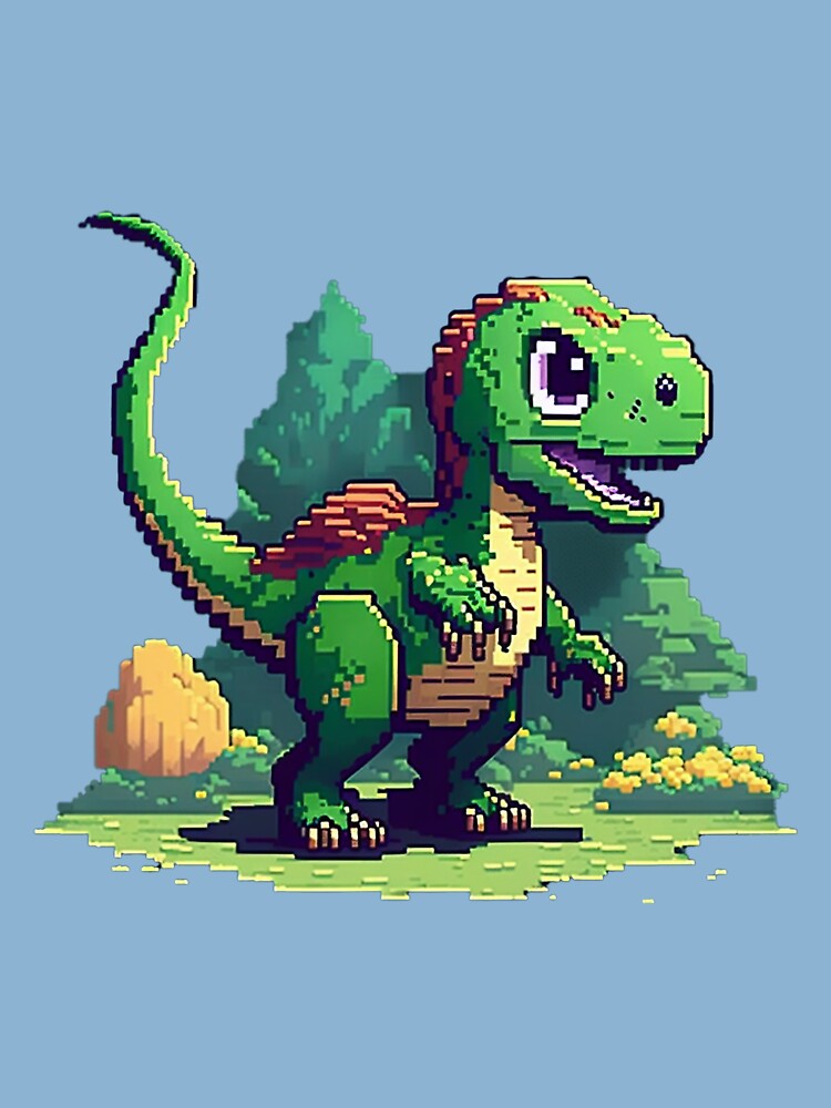 Pixilart - dinosaur jumping by jin234r