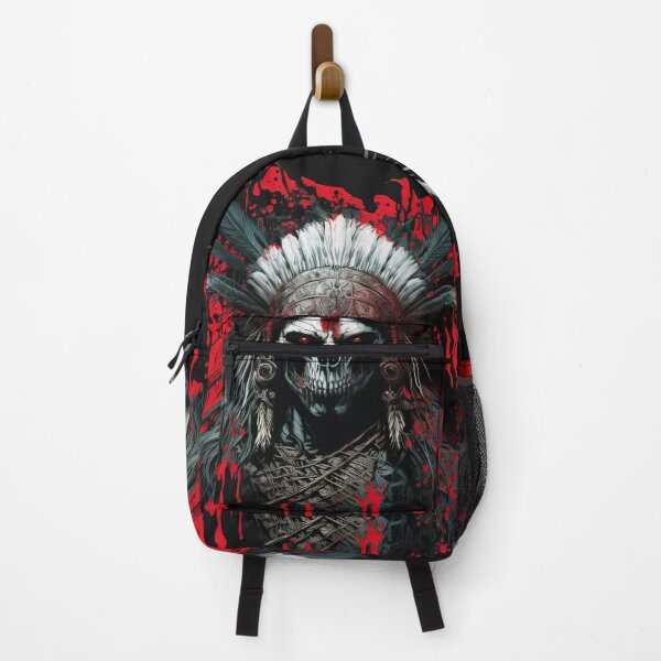 Item preview, Native American Apache Indian Skull Red Warrior Chief Apache Head designed and sold by CoyoteStudio.