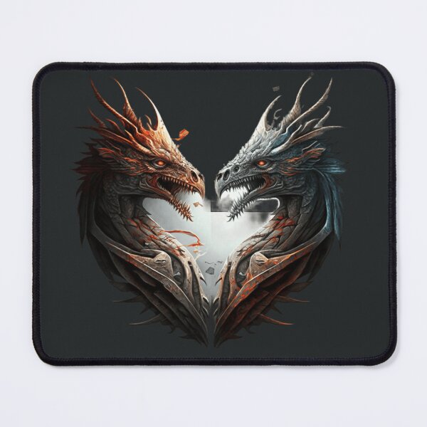 Item preview, twin battling dragons designed and sold by sammgdesign.