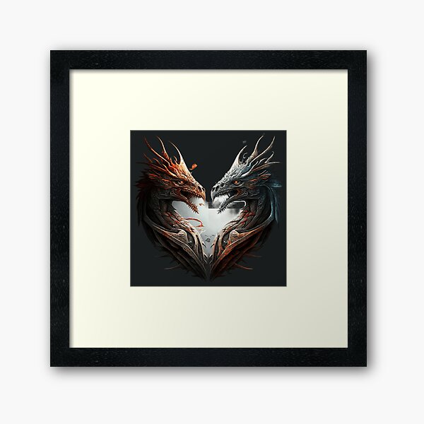 Item preview, twin battling dragons designed and sold by sammgdesign.