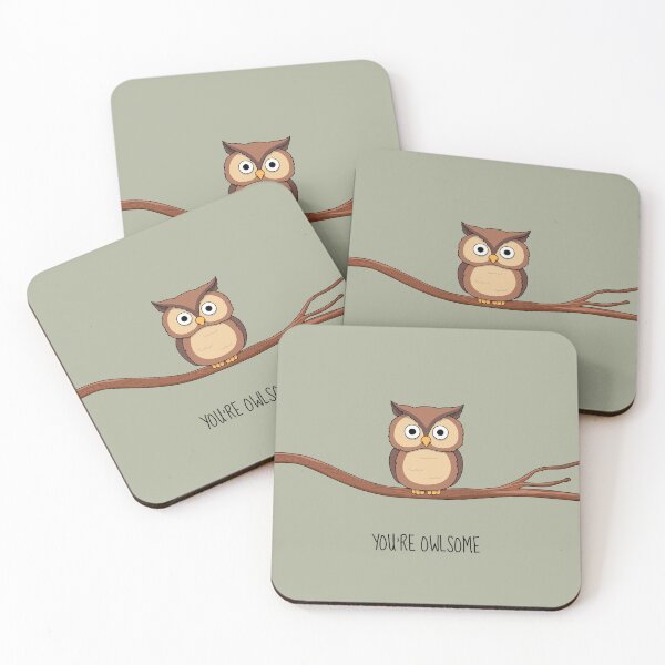 Item preview, You Are Owlsome, Owl Sitting On A Tree Branch designed and sold by L1nes.