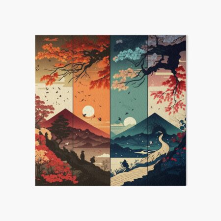 One Land, 4 Seasons Art Board Print