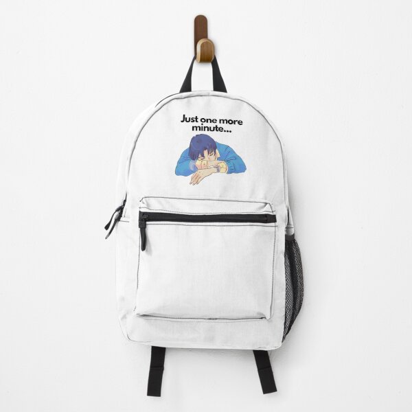 Item preview, Just one more minute sleepy sleep funny Cute Anime Boy quote. designed and sold by DetectiveDog.