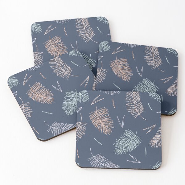 Item preview, Orange Blue Green Leaves Pattern  designed and sold by MedEla  ⭐⭐⭐⭐⭐.