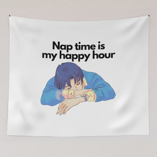 Item preview, Copy of Nap time is my happy hour funny Cute Anime Boy quote.  designed and sold by DetectiveDog.